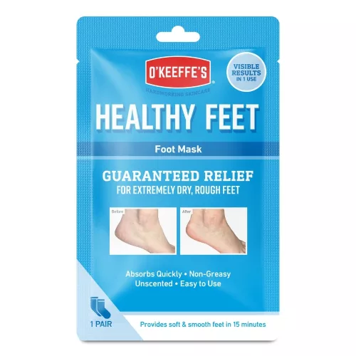 O’Keeffe’s Healthy Feet hidratáló lábmaszk száraz és repedezett bőrre, 1 pár – intenzív hidratálás, gyors felszívódás, látható eredmény
