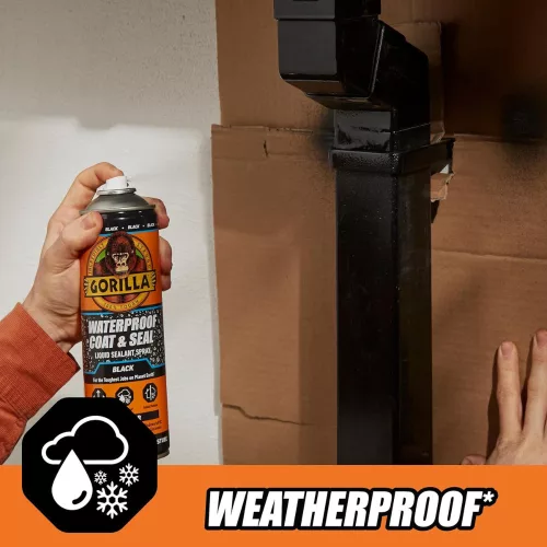Gorilla Coat & Seal vízálló spray használat közben kültéri oszlopon