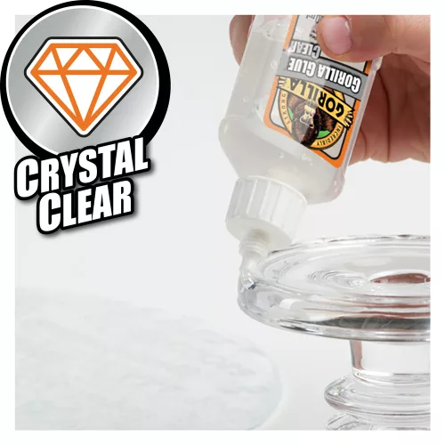 Gorilla Glue Clear kristálytiszta ragasztás átlátszó kötés üveg felületen