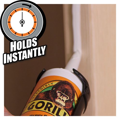 Gorilla Heavy Duty Grab – azonnali tapadás falon alkalmazva