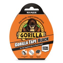 Gorilla Tape Black 11 m x 48 mm ragasztószalag csomagolása – fekete, kültéri használatra