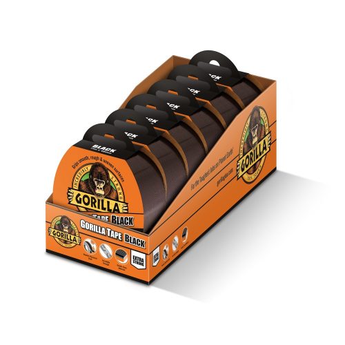 Gorilla Tape Black 11 m ragasztószalag gyűjtőcsomag – több tekercs eladásra vagy raktározásra