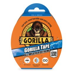 Gorilla Tape All Weather ragasztószalag csomagolása – vízálló, UV-álló, extrém hőmérsékletre tervezett kültéri szalag