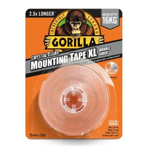   Gorilla Mounting Tape XL Kristálytiszta Kétoldalas Ragasztószalag 2,5cm x 3,8m