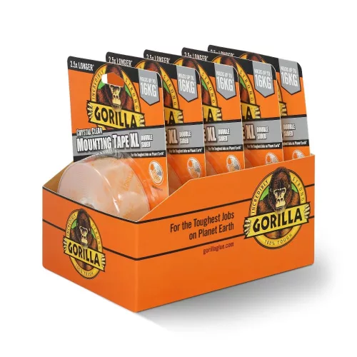 Gorilla Mounting Tape XL kétoldalas ragasztószalag display csomagolásban, több darabos értékesítési egység