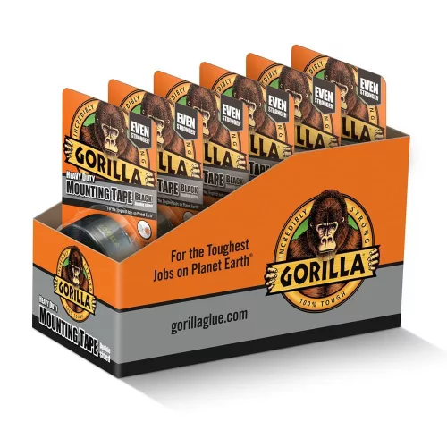 Gorilla Heavy Duty Mounting Tape Black display doboz – több darabos kiszerelés