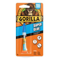 Gorilla Super Glue 3g pillanatragasztó csomagolás – gyors kötésű, extra erős ragasztó apró javításokhoz