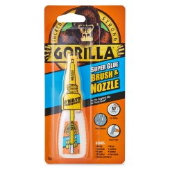 Gorilla Super Glue Brush & Nozzle 10g – pillanatragasztó kefe és fúvóka kombinációval a precíz alkalmazáshoz