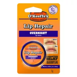 O’Keeffe’s Lip Repair Overnight éjszakai regeneráló ajakbalzsam csomagolásban, száraz és kicserepesedett ajkakra, 7 g