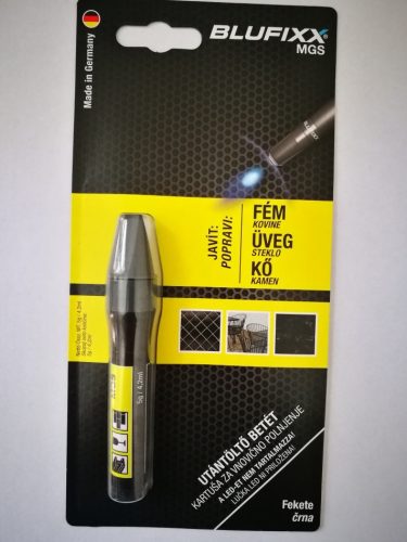 Blufixx MGS fényre megkeményedő javító fekete gél patron 5g - fém,üveg és kő anyagokhoz