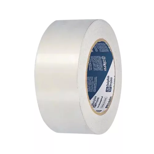 Blue Dolphin alumínium ragasztószalag 48mm x 50m, 35 mikron – alumínium fólia hordozó, szintetikus kaucsuk ragasztóréteg, -30 °C–120 °C, csomagolás nélküli tekercs