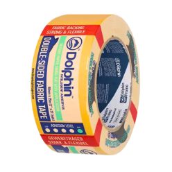 Blue Dolphin kétoldalas, textílerősített ragasztószalag 50 mm × 25 m erős és rugalmas kivitelben, ipari és építőipari felhasználásra