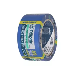 Blue Dolphin kültéri PE festő- és maszkolószalag 48 mm × 25 m, 30 napos UV-állósággal, professzionális építőipari felhasználásra