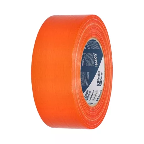 Blue Dolphin outdoor fabric plaster masking tape ORANGE, for rough surfaces, UV-resistant up to 14 days, 48 mm × 50 m
