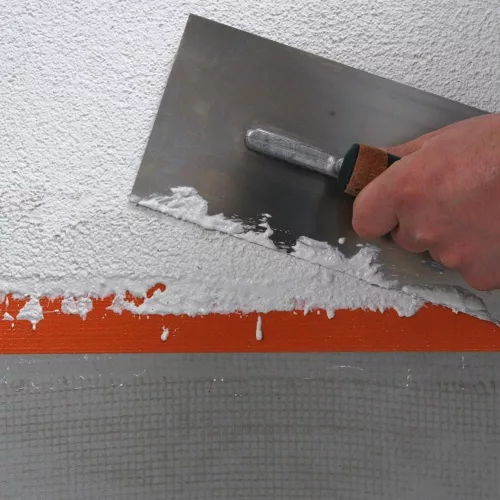 Blue Dolphin outdoor fabric plaster masking tape for rough surfaces – ORANGE, UV-resistant up to 14 days, 48 mm × 50 m