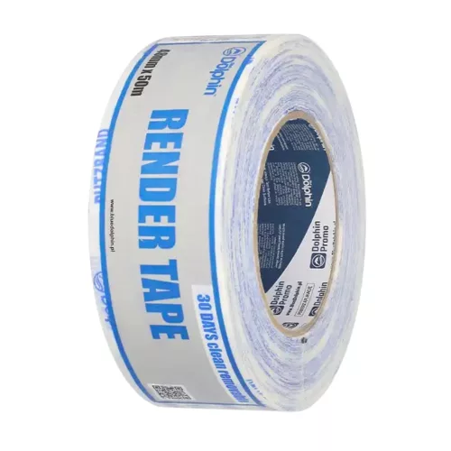 Blue Dolphin RENDER outdoor fabric plaster masking tape for rough surfaces – UV-resistant up to 30 days, 48 mm × 50 m