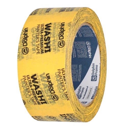 Blue Dolphin Washi Ultra Premium festő maszkoló szalag 48 mm × 50 m termékfotó – elölnézet, eredeti csomagolásban
