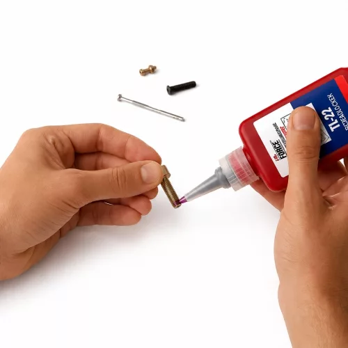 EMS Force TL-22 50ml menetrögzítő alkalmazása csavarkötésen a kilazulás megelőzésére