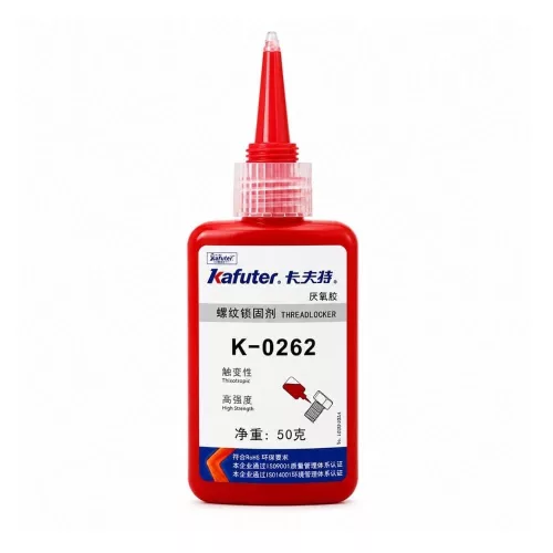 Kafuter Threadlocker K-0262 csavarrögzítő nyitott adagolócsőrrel a precíz felhordáshoz