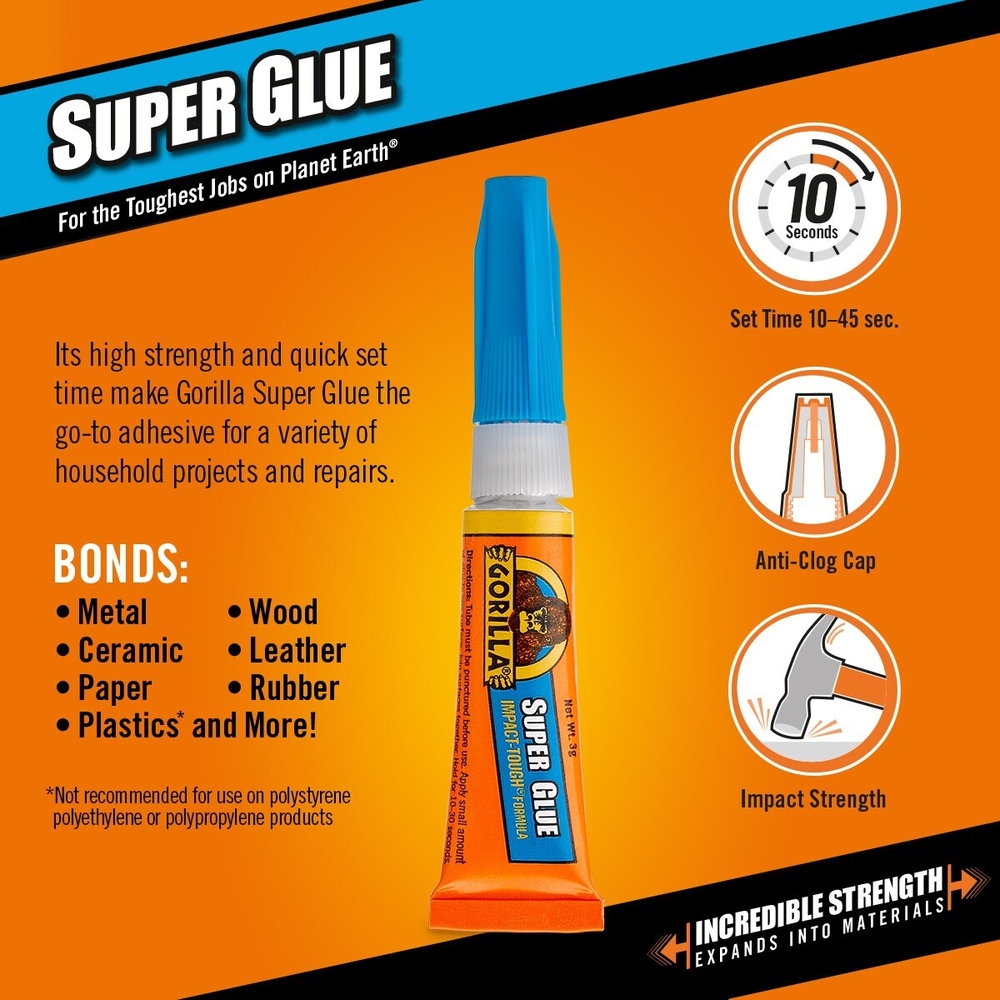 Gorilla Super Glue Technical Sheet