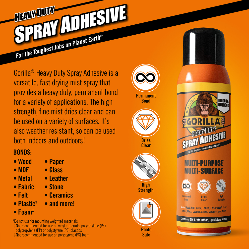 Gorilla spray heavy duty adhesive technical sheet