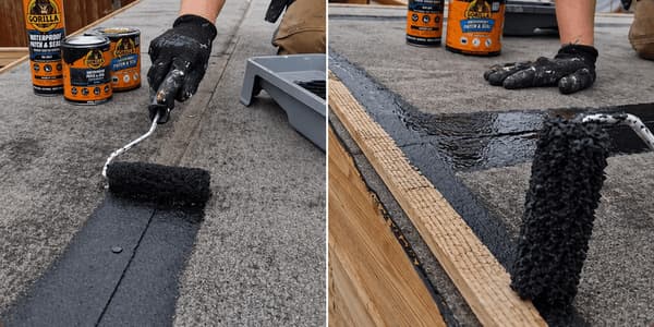 Repedés teljes lefedése vízszigetelő bevonattal gumiszerű réteget képezve