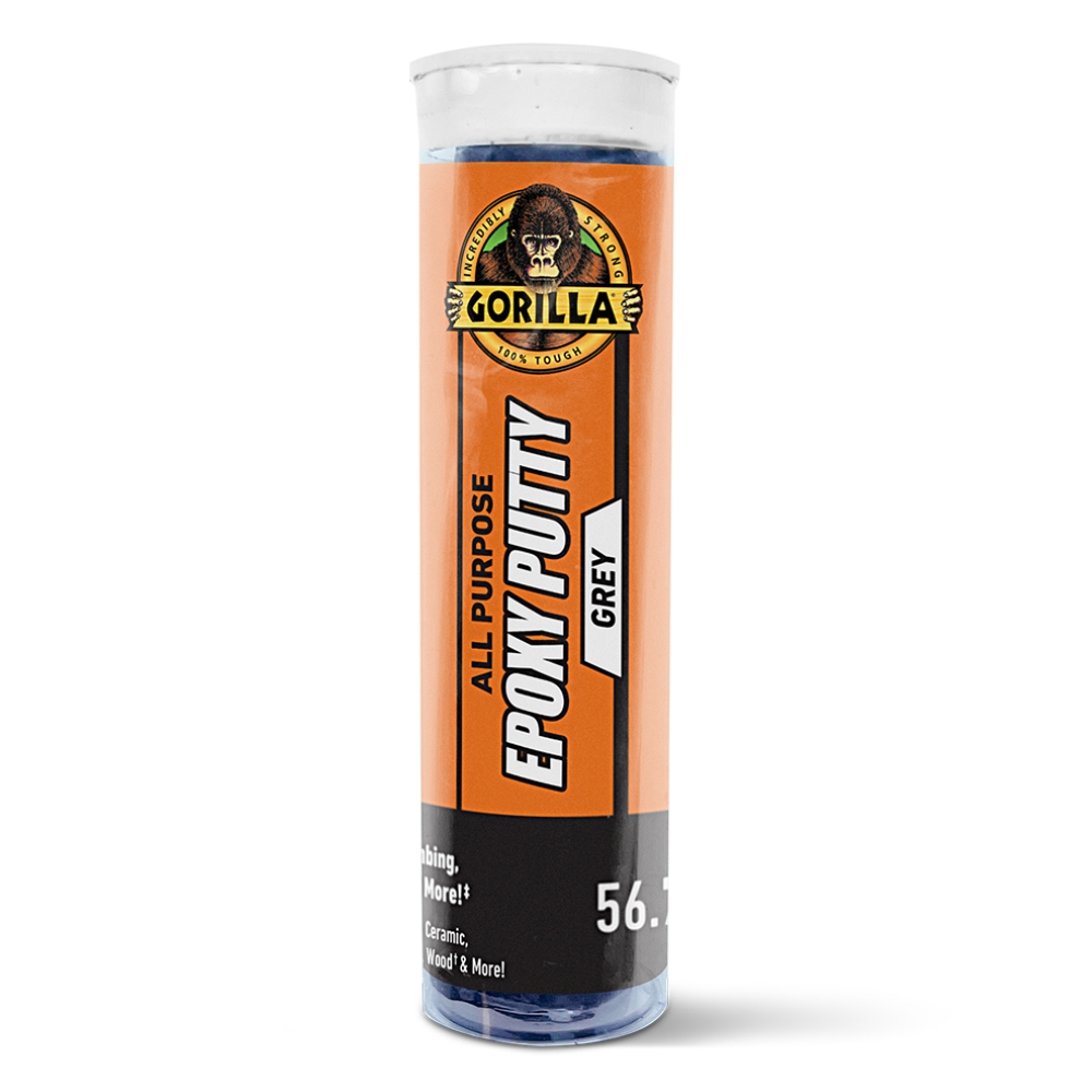 Gorilla Epoxy Putty kétkomponensű epoxi gyurma tubus közelről