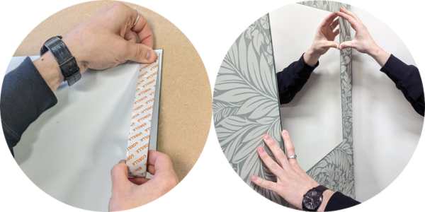 Gorilla Max Strength tukor ragasztasa falra 