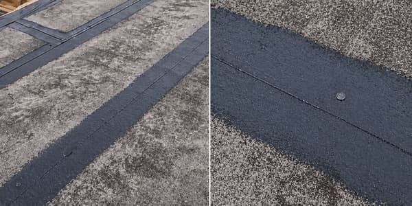 Gorilla vízszigetelő bevonat száradás után tetőn repedés teljes lezárásával